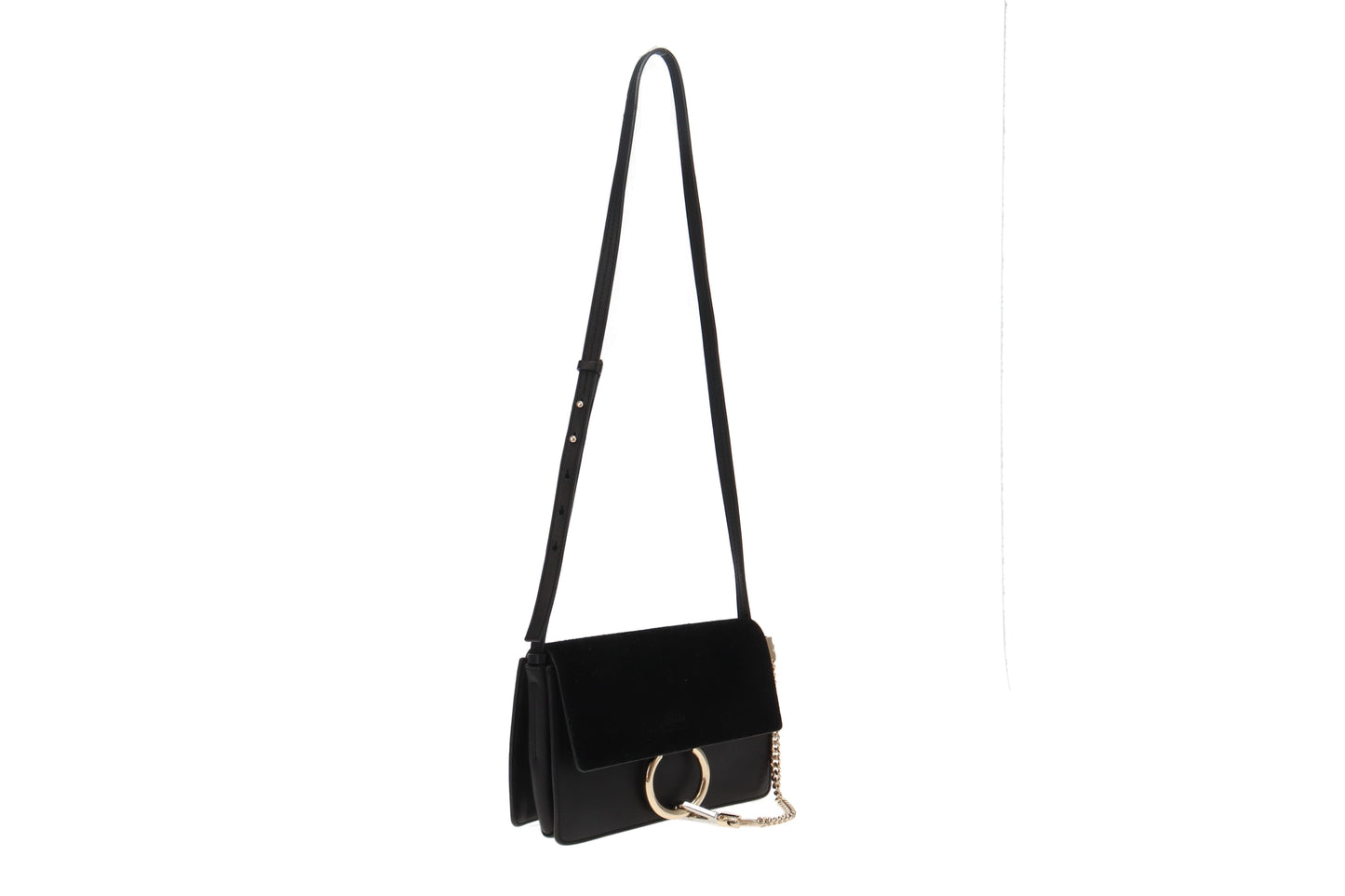 Chloe Small Faye Black Suede/Leather