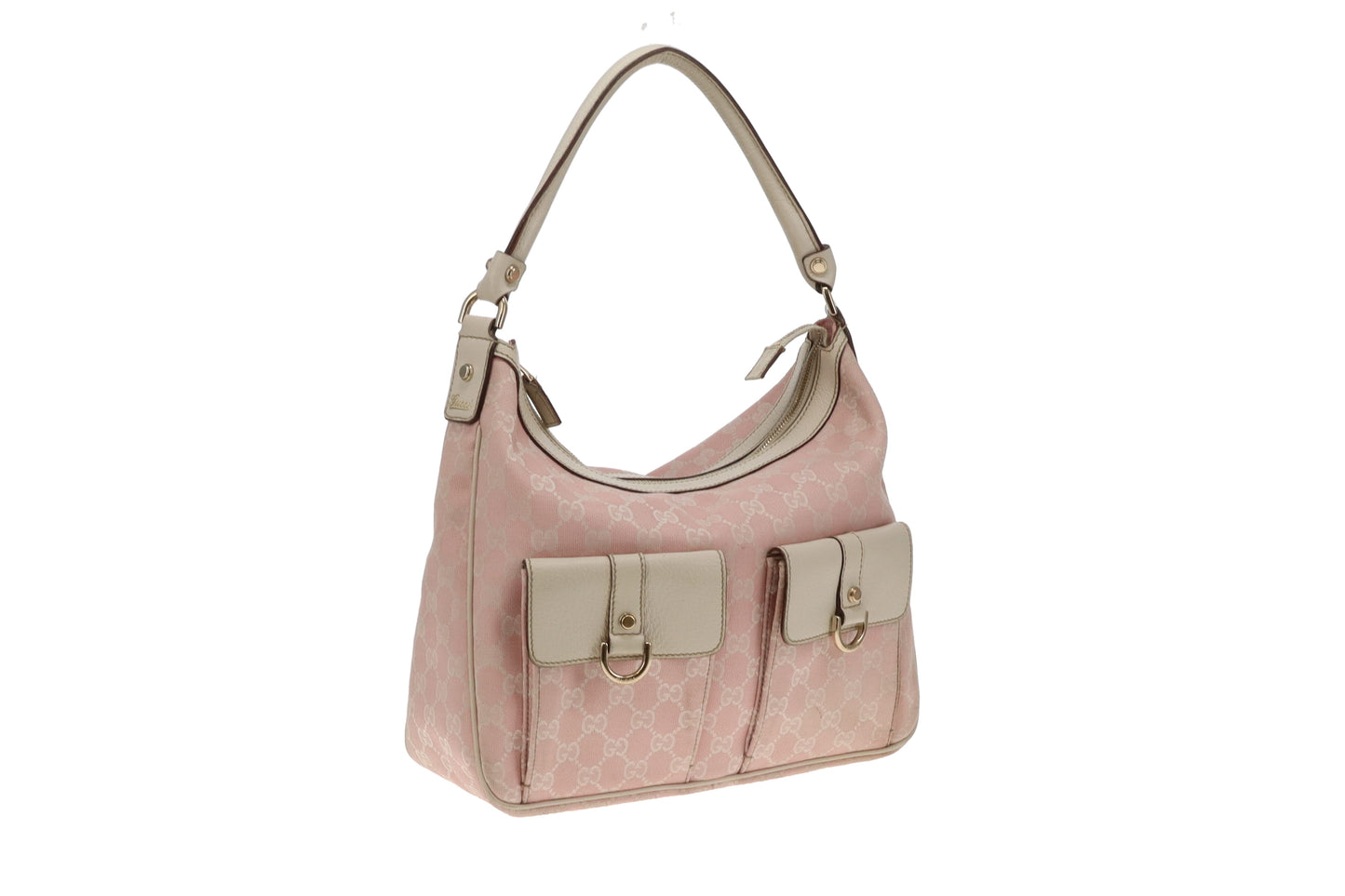 Gucci Abbey Twin Pocket Shoulder Bag Pink GG