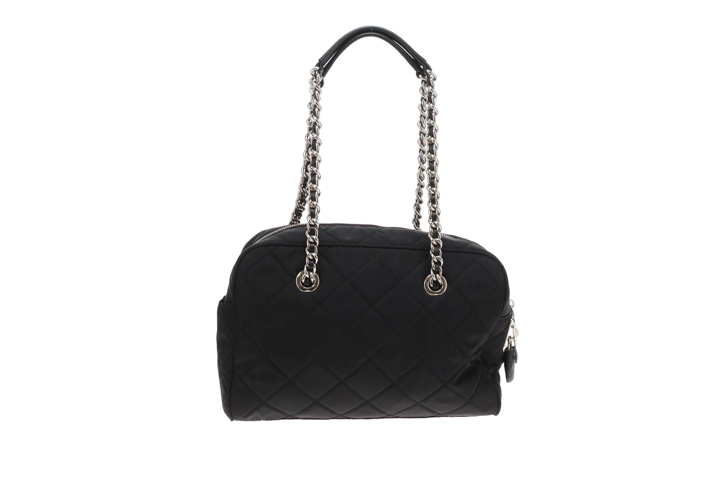 Prada Shoulder Bag Black Quilted Nylon SHW