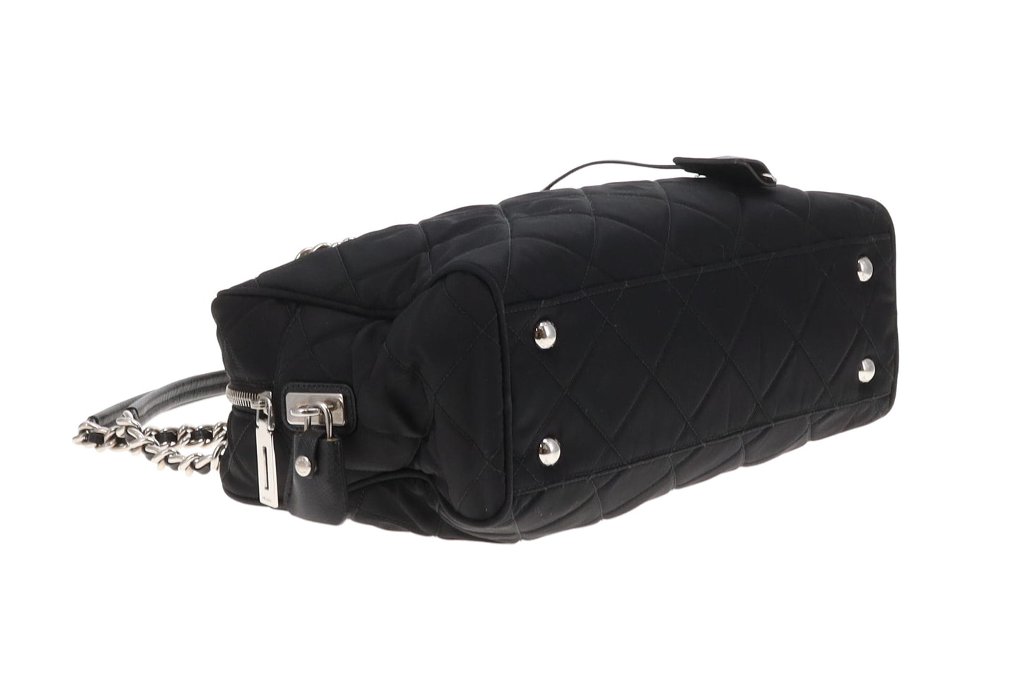 Prada Shoulder Bag Black Quilted Nylon SHW