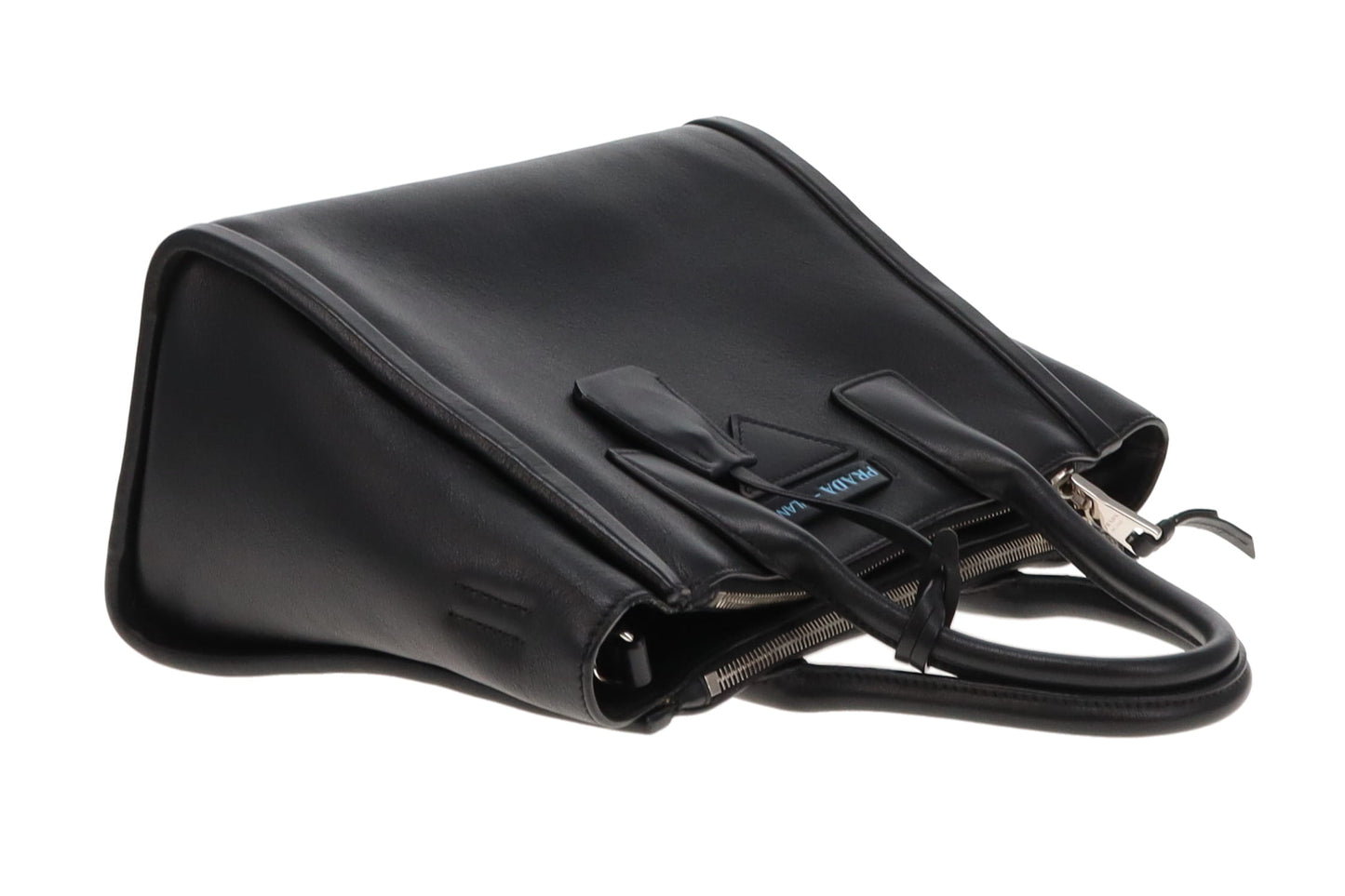 Prada Black Leather SHW Concept Tote with Strap