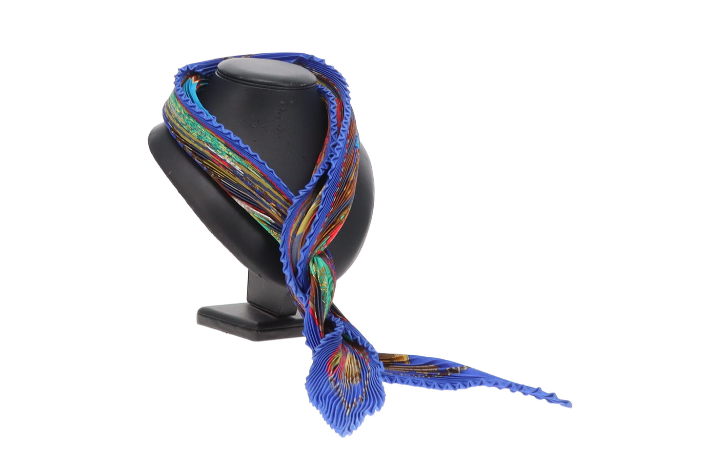 Hermes Chocs En Plumes Pleated Silk Scarf