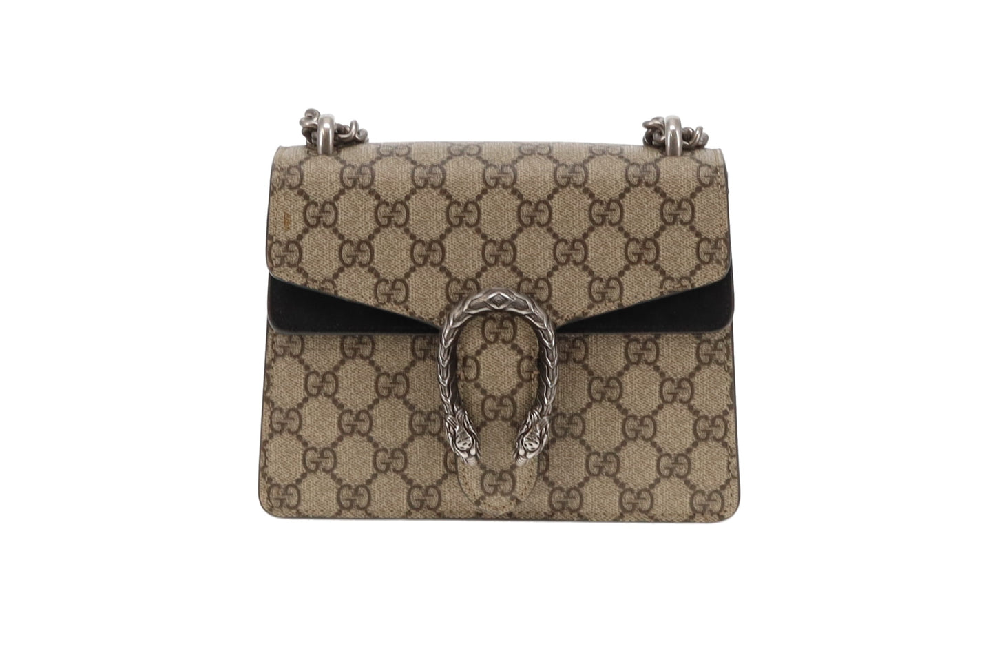 Gucci GG Supreme and Black Suede Mini Dionysus Bag