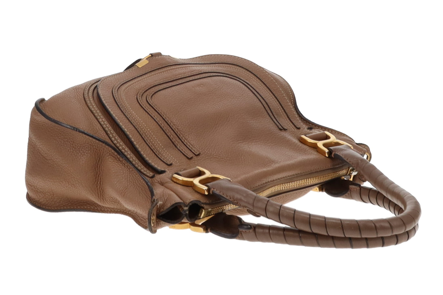 Chloe Brown Leather Medium Marcie Satchel