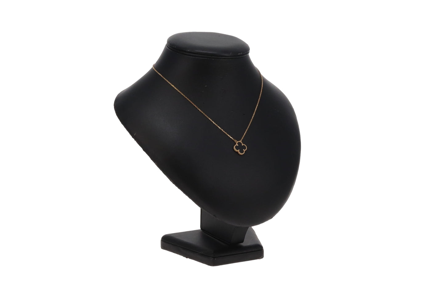 Van Cleef & Arpels 18K Yellow Gold and Onyx Vintage Alhambra Pendant