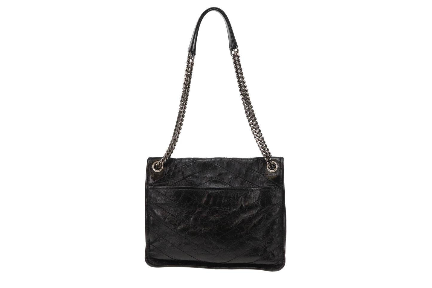 Saint Laurent Black Vintage Leather Medium Niki 2023