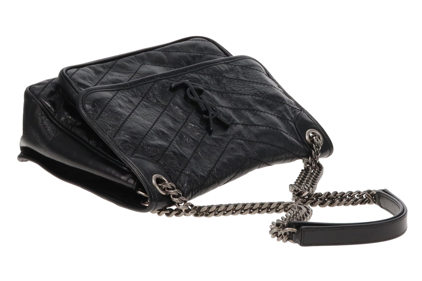 Saint Laurent Black Vintage Leather Medium Niki 2023