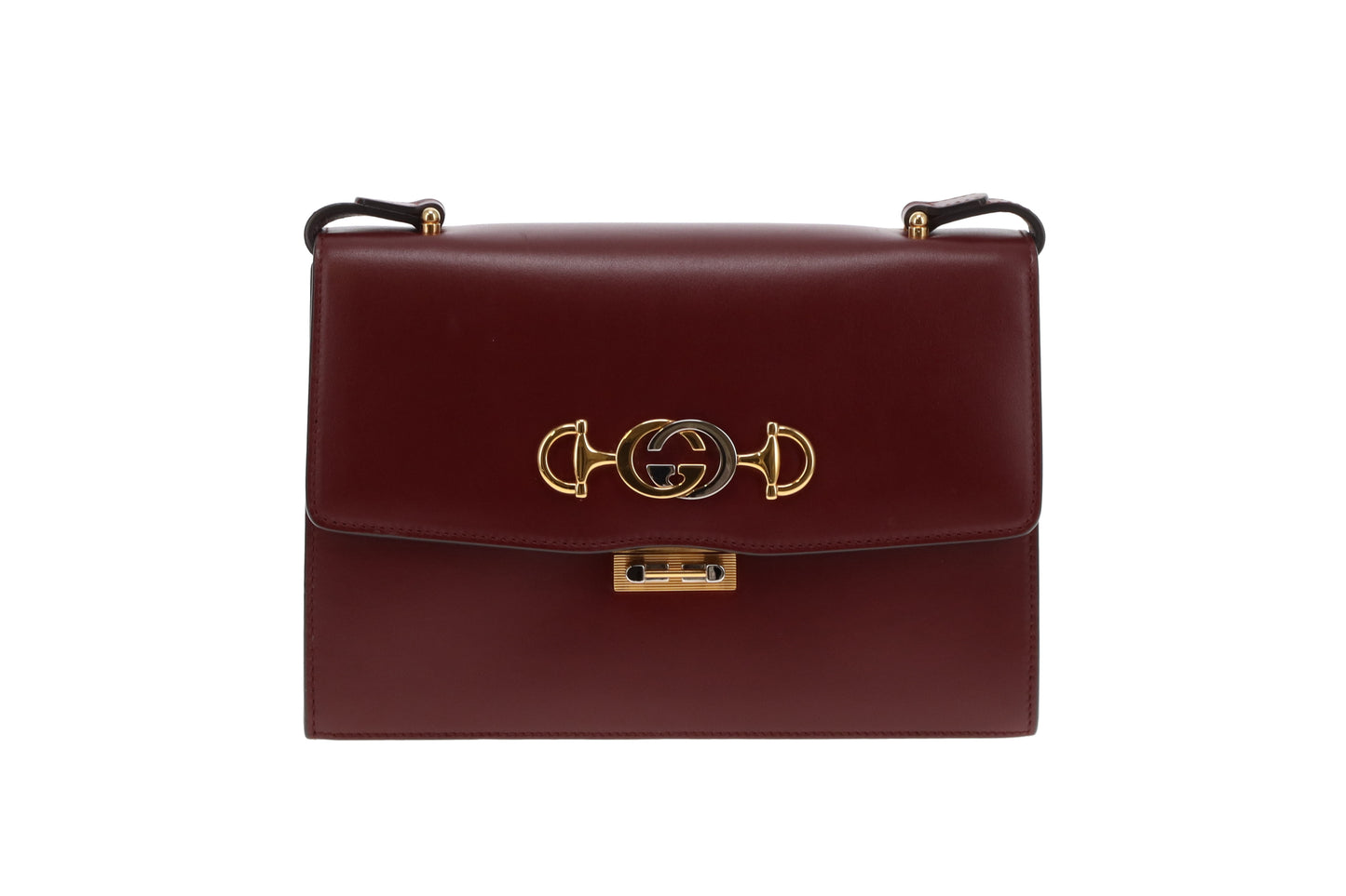Gucci Zumi Flap Crossbody Bag In Merlot