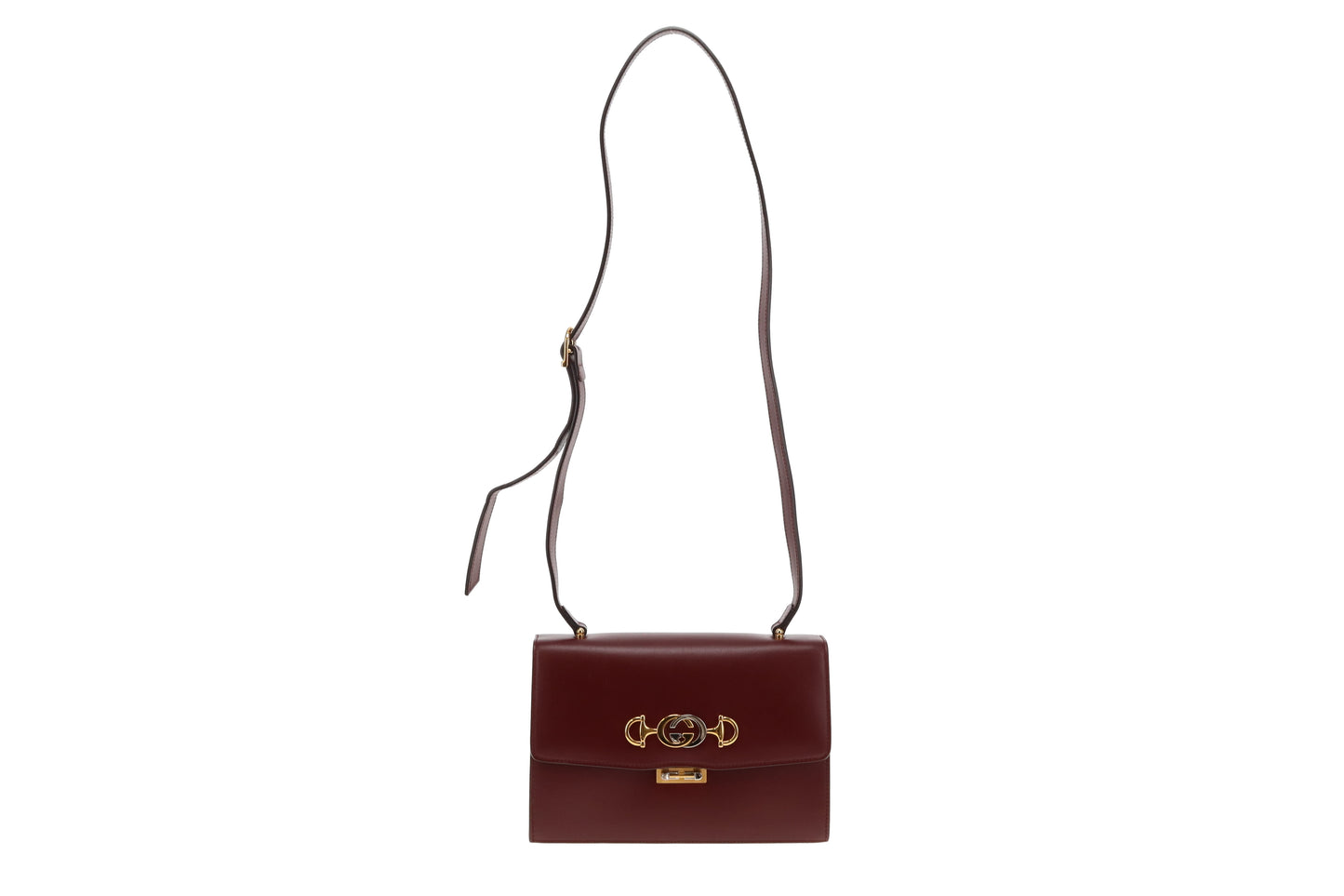Gucci Zumi Flap Crossbody Bag In Merlot