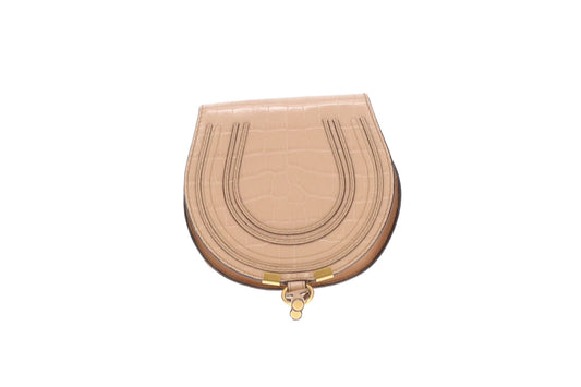 Chloe Marcie Mini Nude Croc Embossed