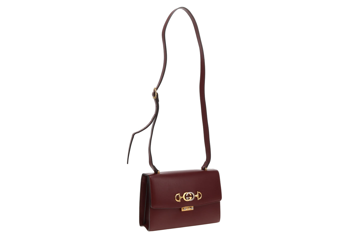 Gucci Zumi Flap Crossbody Bag In Merlot