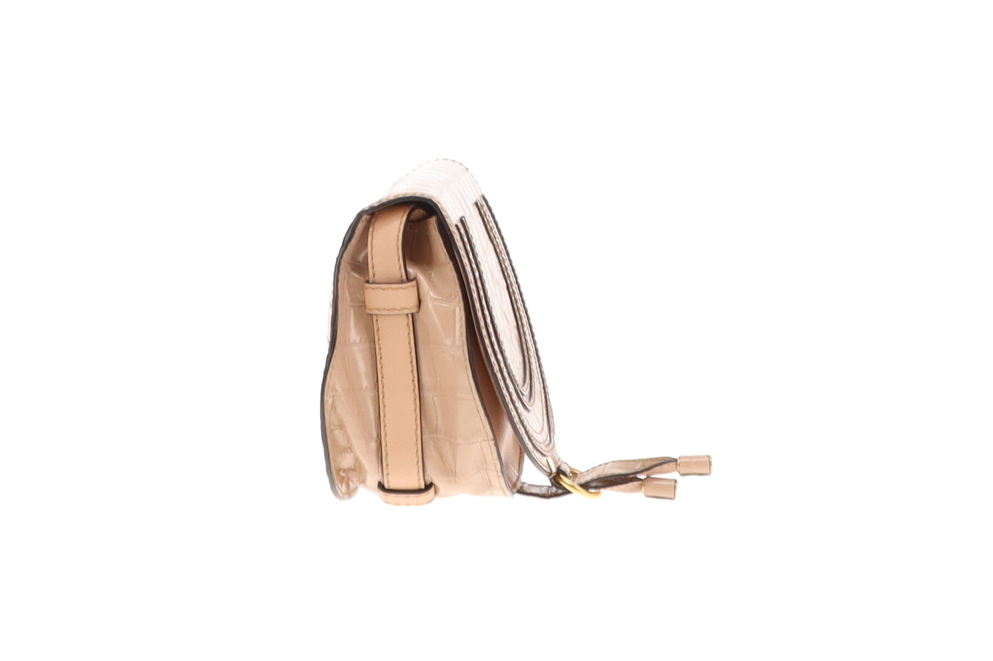 Chloe Marcie Mini Nude Croc Embossed