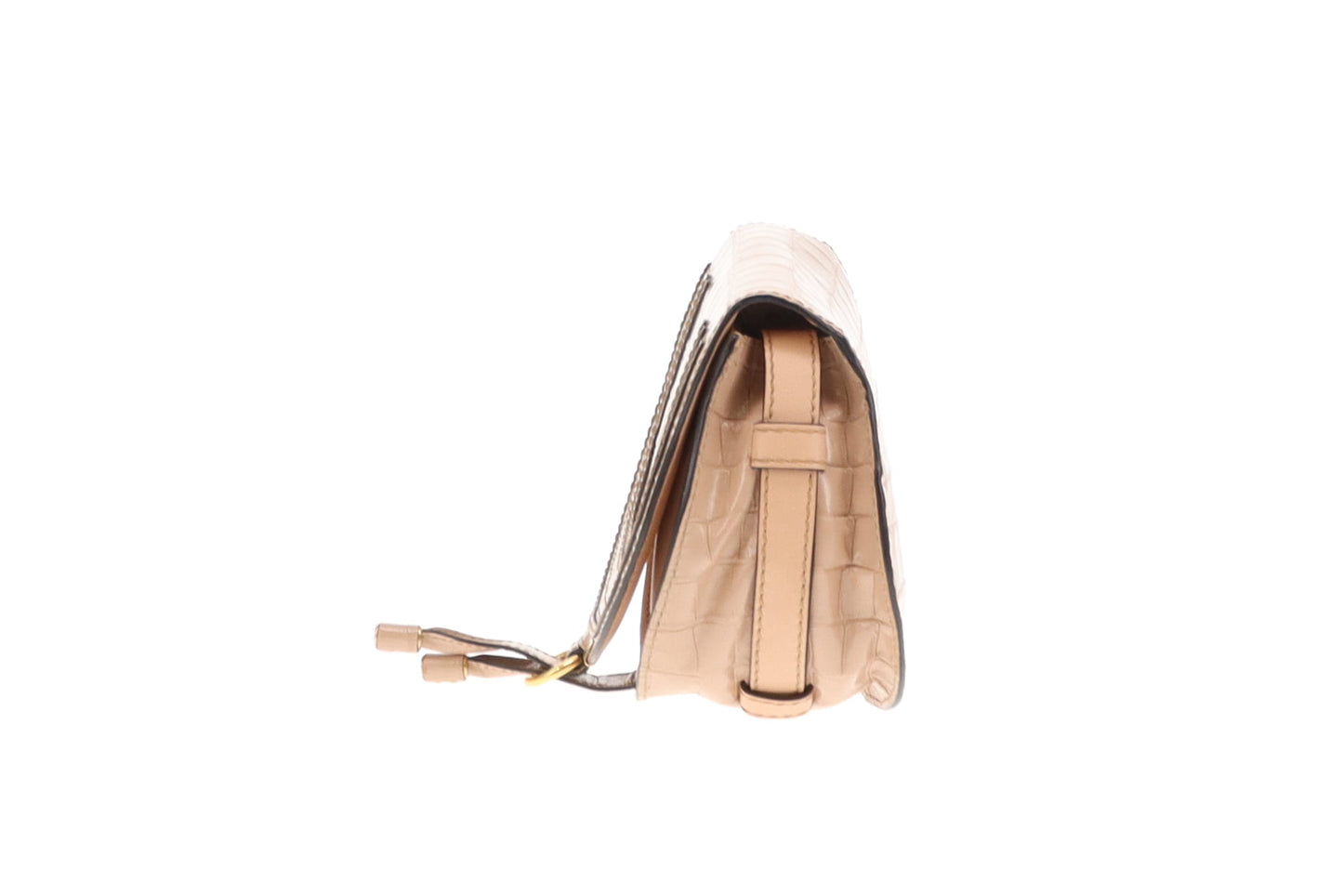 Chloe Marcie Mini Nude Croc Embossed