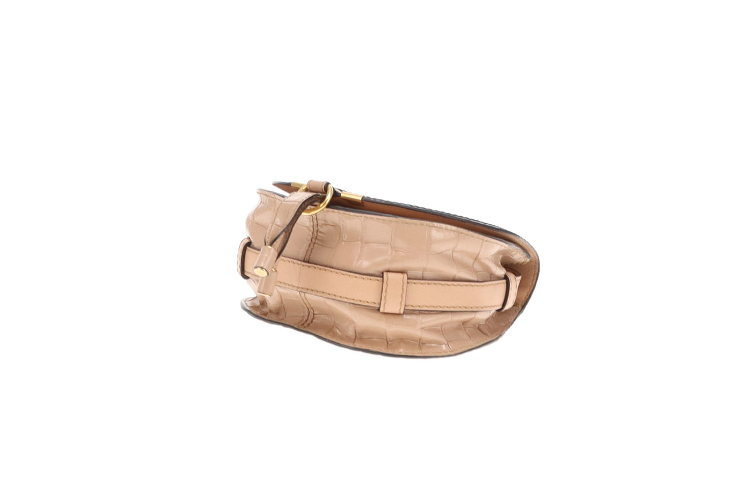 Chloe Marcie Mini Nude Croc Embossed