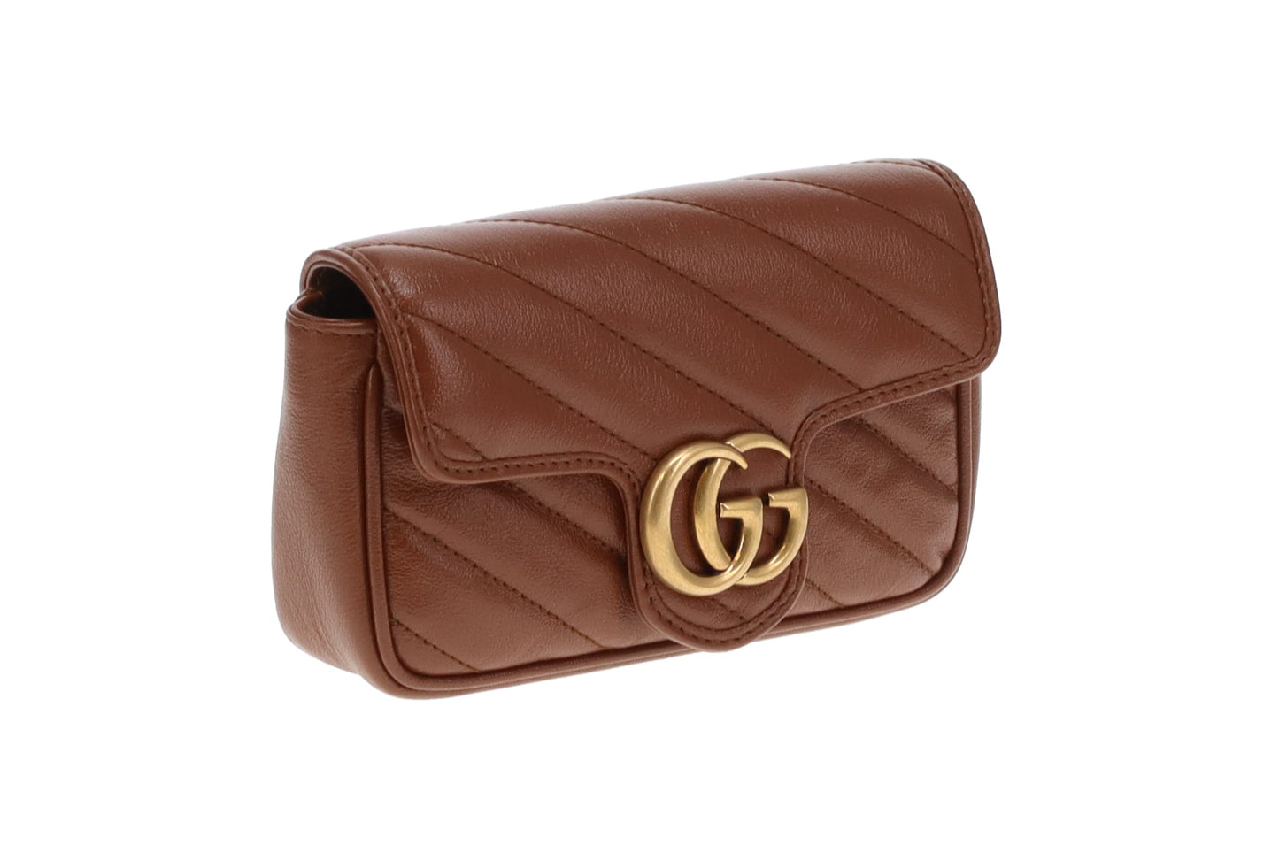 Gucci Marmont Supermini Brown Leather GHW