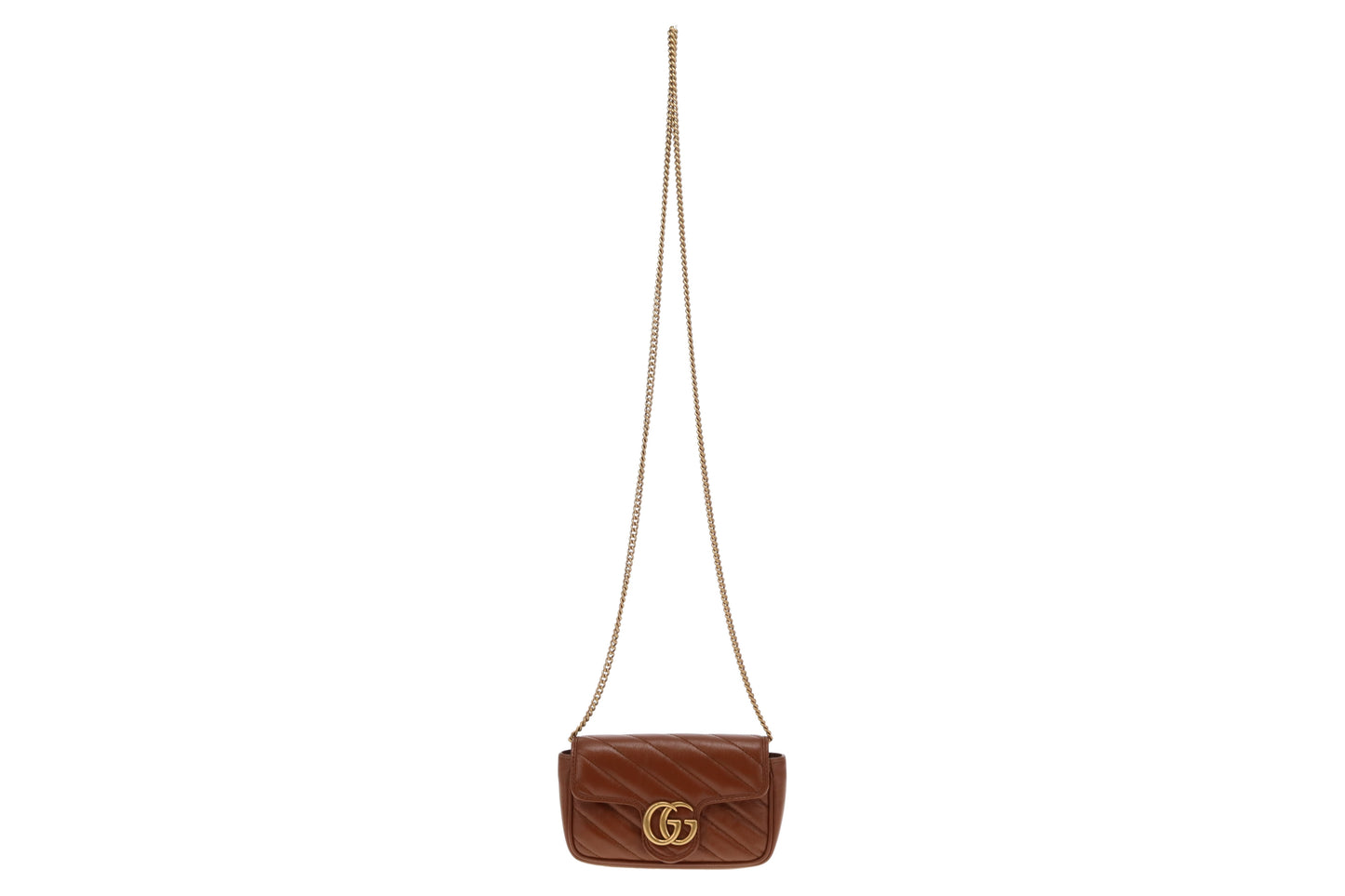 Gucci Marmont Supermini Brown Leather GHW