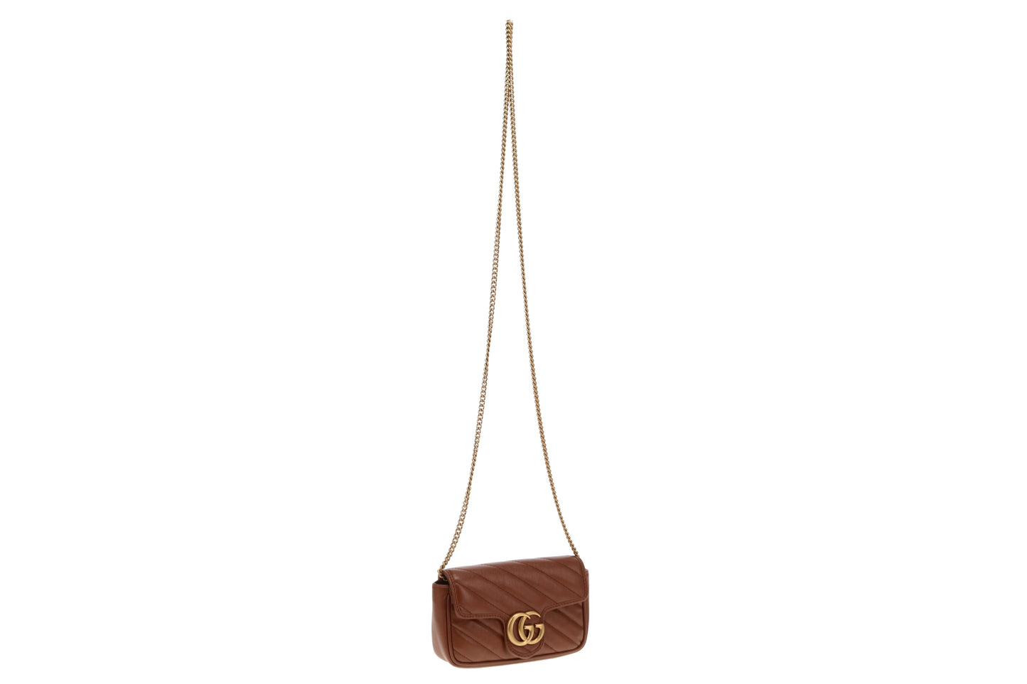 Gucci Marmont Supermini Brown Leather GHW