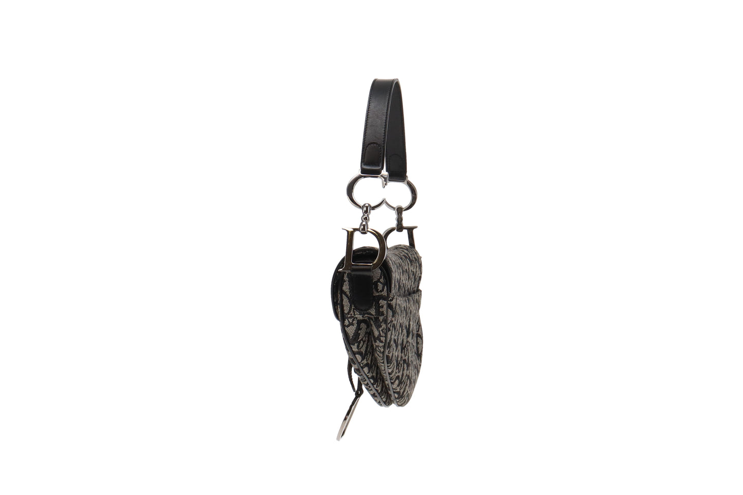 Dior Black Oblique Vintage Saddle Bag 2002