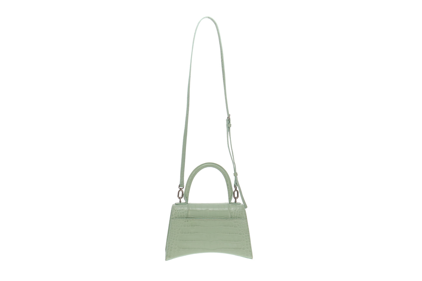 Balenciaga Mint Croc Embossed leather Small Hourglass