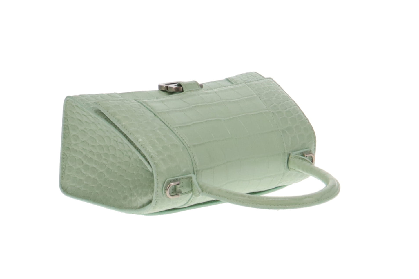 Balenciaga Mint Croc Embossed leather Small Hourglass