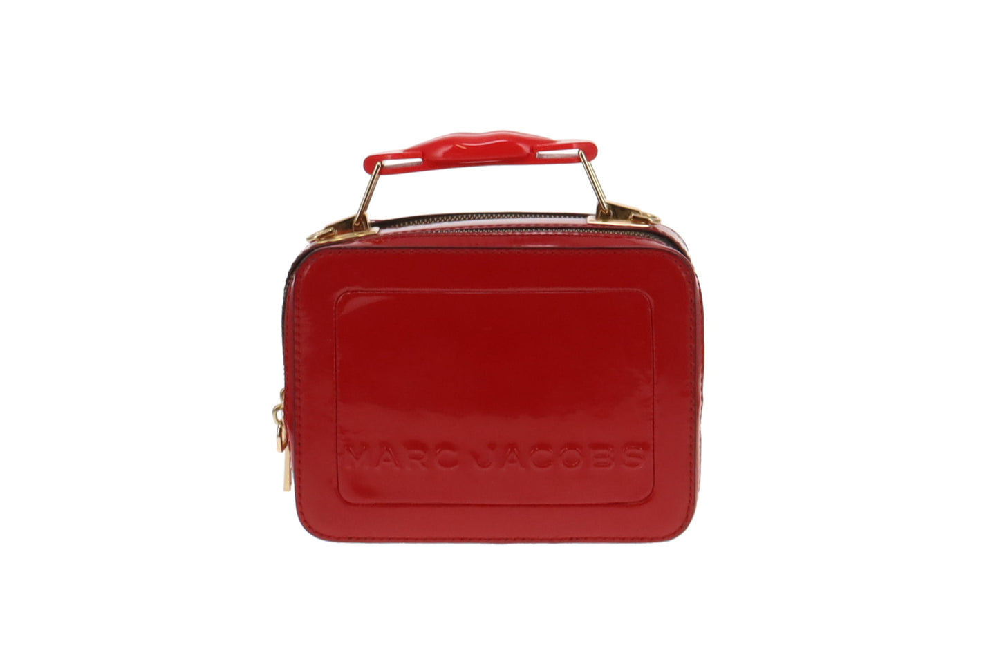 Marc Jacobs Red Patent The Box 20 Bag with Lips Handle