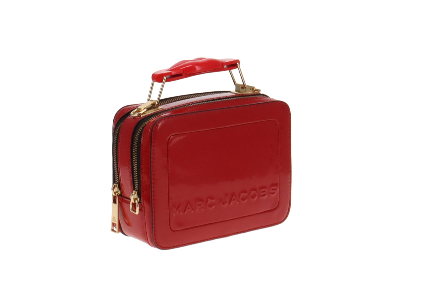 Marc Jacobs Red Patent The Box 20 Bag with Lips Handle