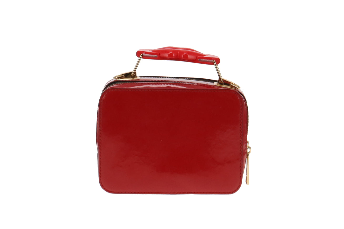 Marc Jacobs Red Patent The Box 20 Bag with Lips Handle