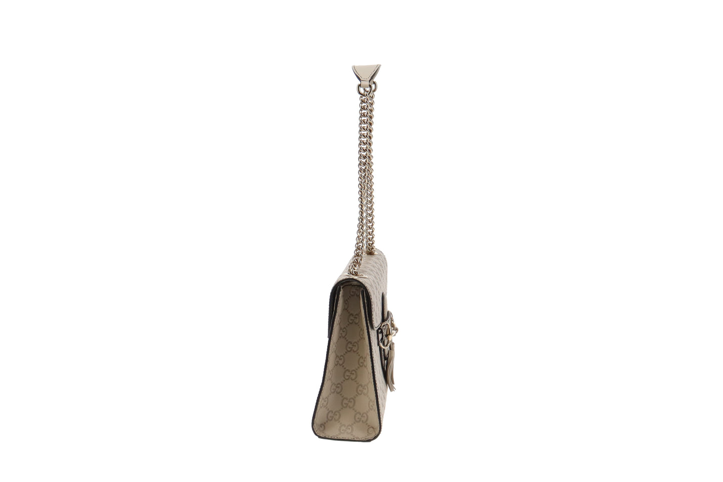 Gucci Pale Grey Guccissima Medium Emily Chain Shoulder Bag