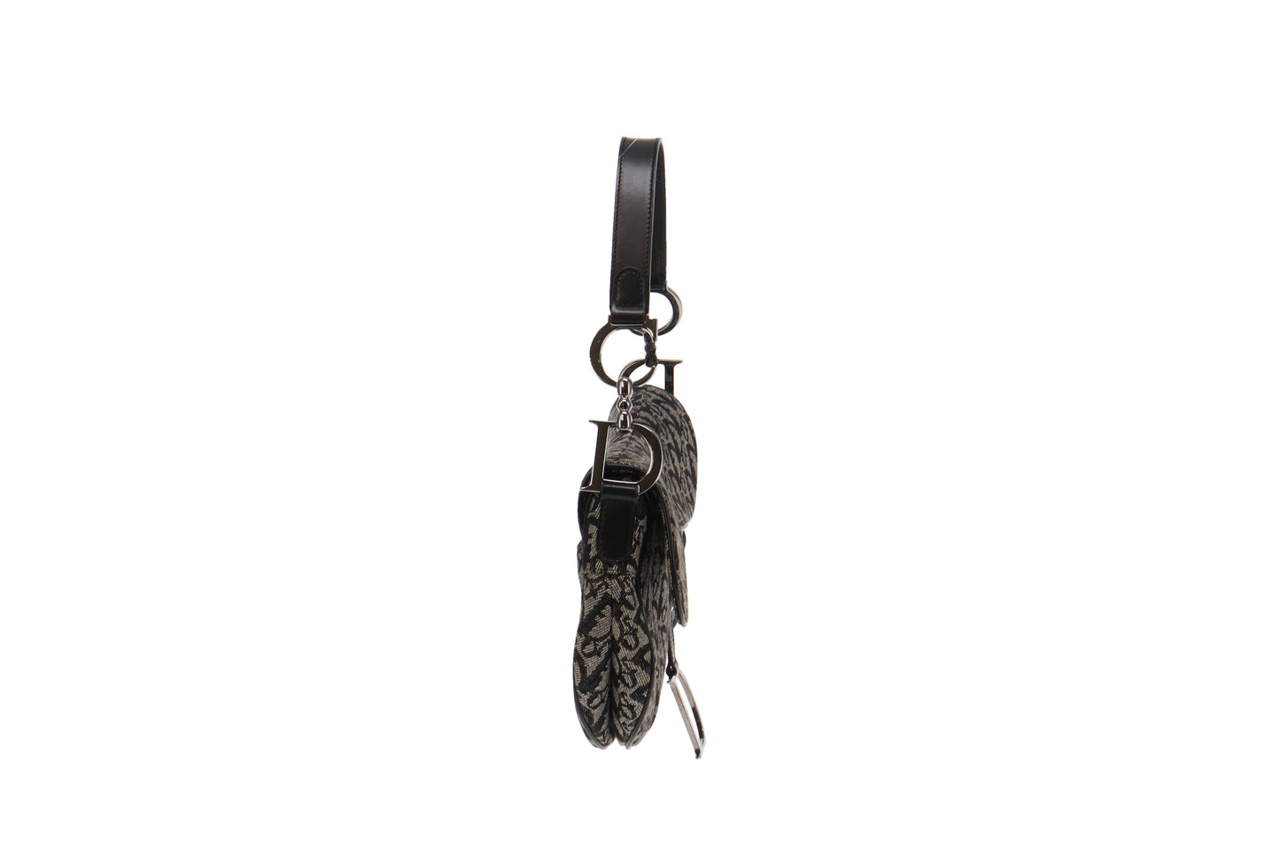 Dior Black Oblique Vintage Saddle Bag 2002