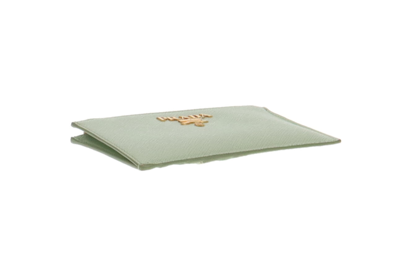 Prada Aqua/Aquamarine Saffiano Card Holder