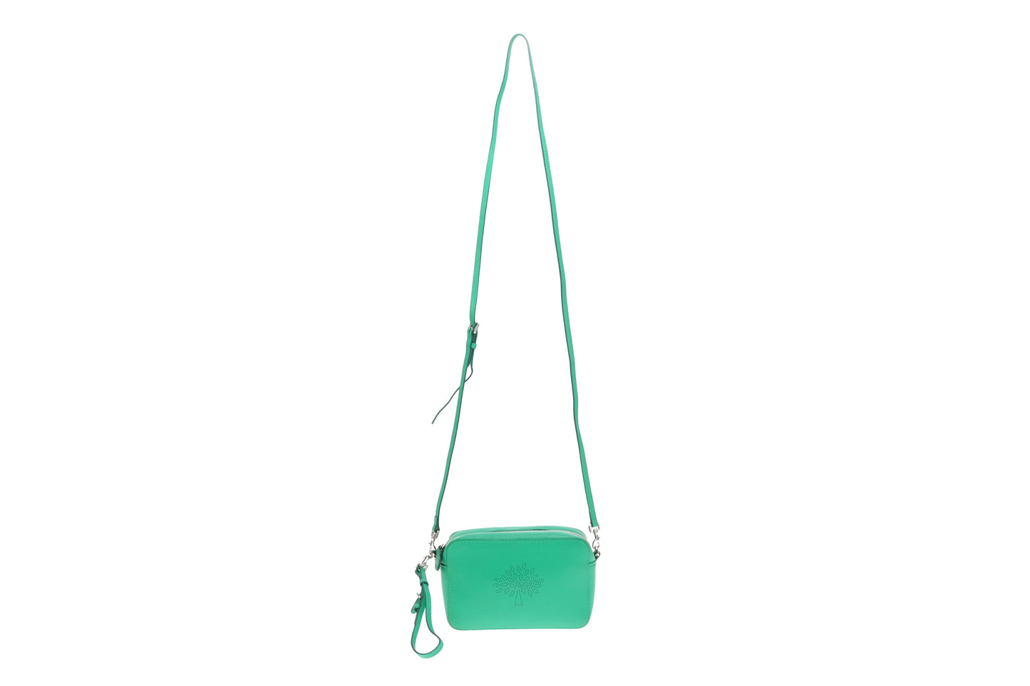 Mulberry Green Perforated Logo Mini Camera Bag