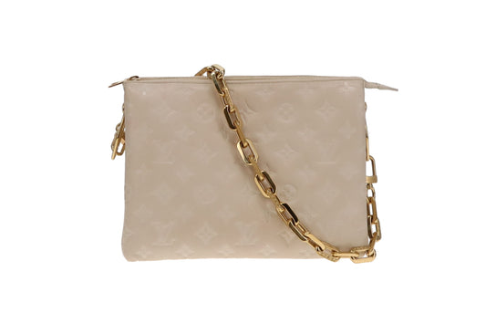 Louis Vuitton Crème Cushion Leather Coussin PM (NFID)