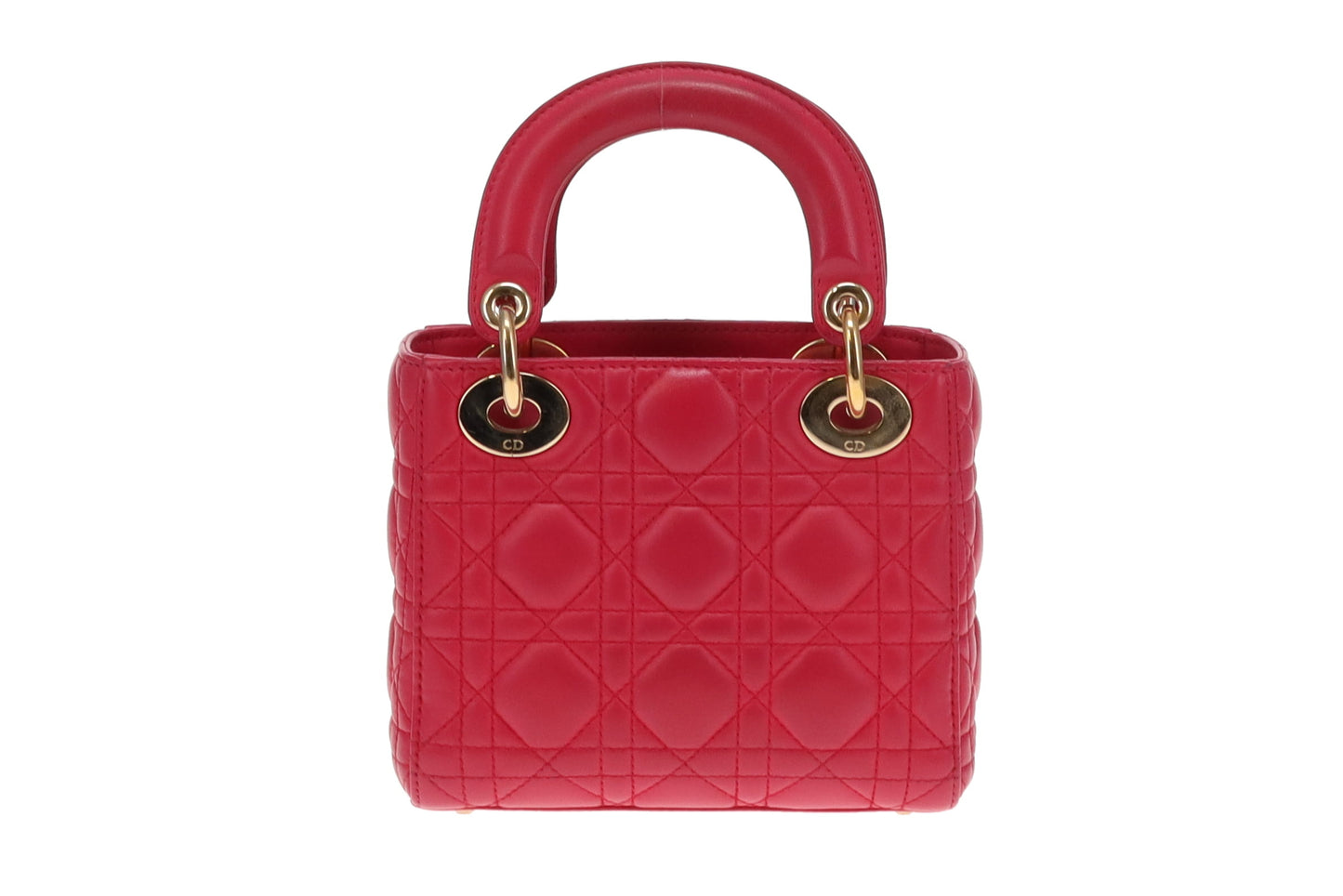 Dior Lady Dior Pink Lambskin Cannage Mini Bag 2014