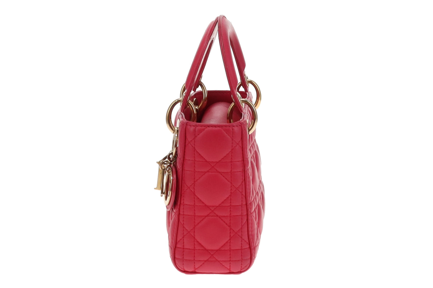 Dior Lady Dior Pink Lambskin Cannage Mini Bag 2014