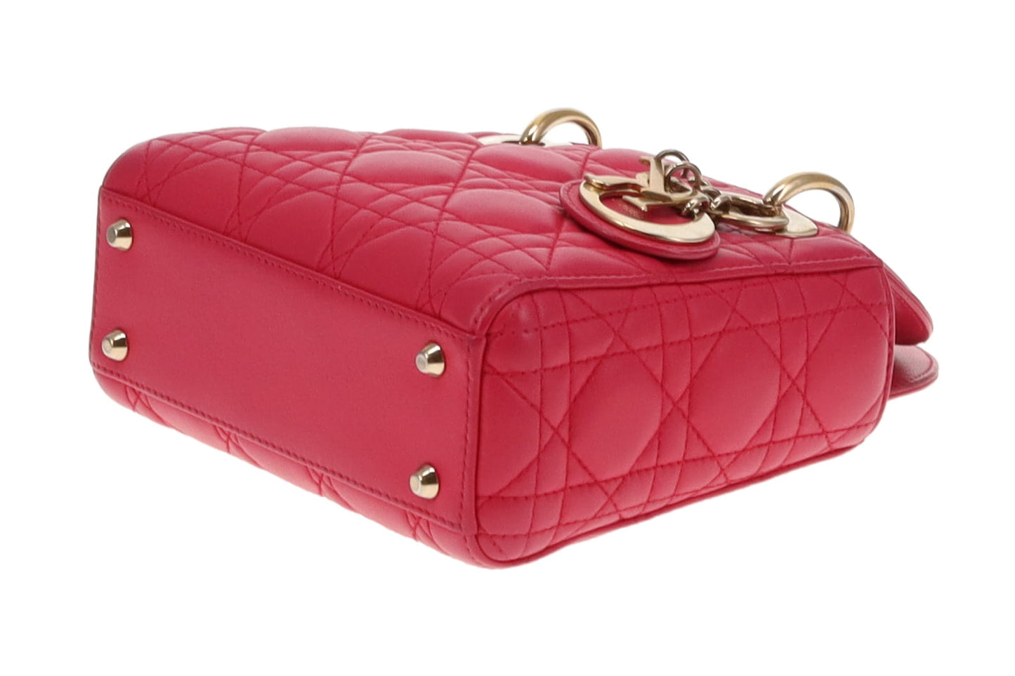 Dior Lady Dior Pink Lambskin Cannage Mini Bag 2014