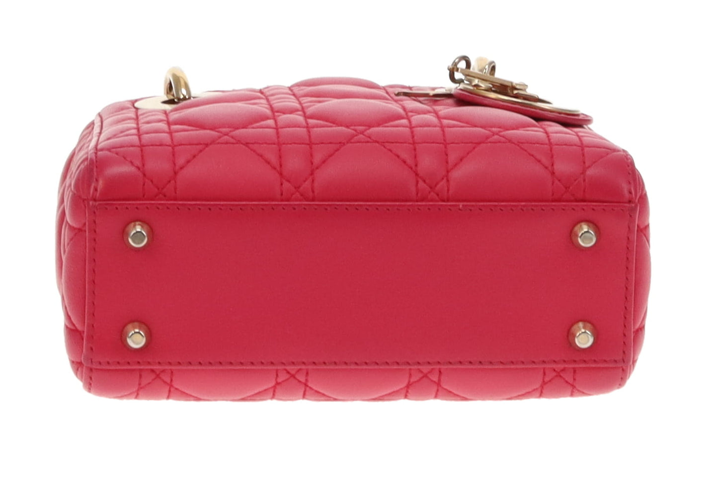 Dior Lady Dior Pink Lambskin Cannage Mini Bag 2014