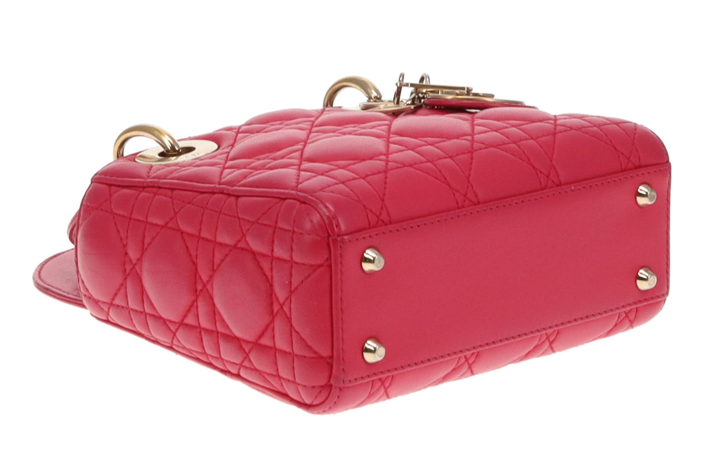 Dior Lady Dior Pink Lambskin Cannage Mini Bag 2014
