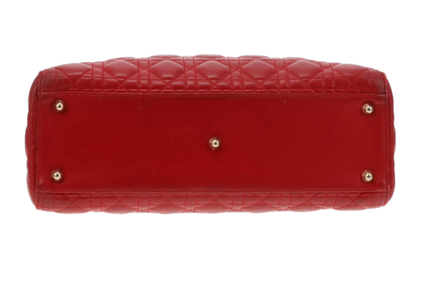 Dior Lady Dior Red Lambskin Large 2013