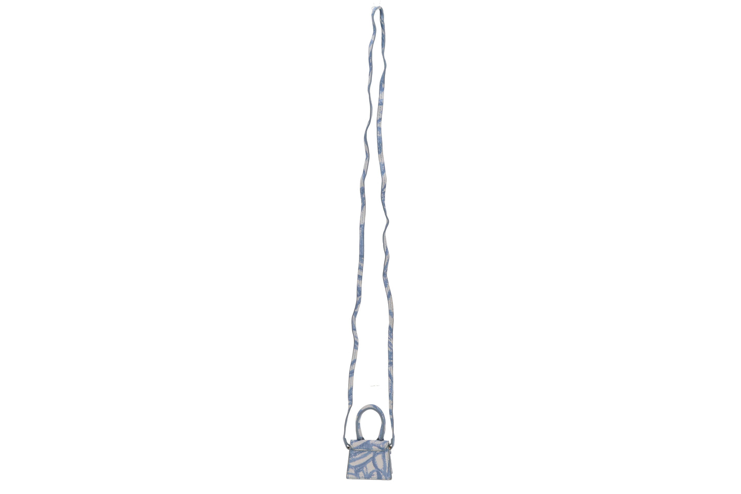 Jacquemus Le Chiquito Blanc Blue Printed Nano Bag