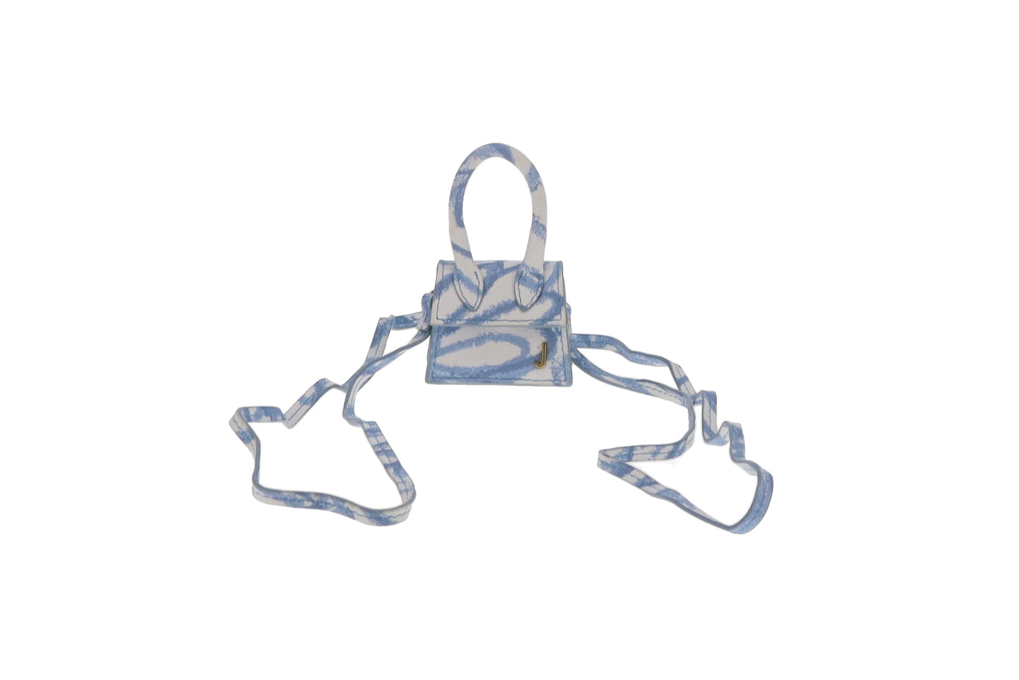 Jacquemus Le Chiquito Blanc Blue Printed Nano Bag