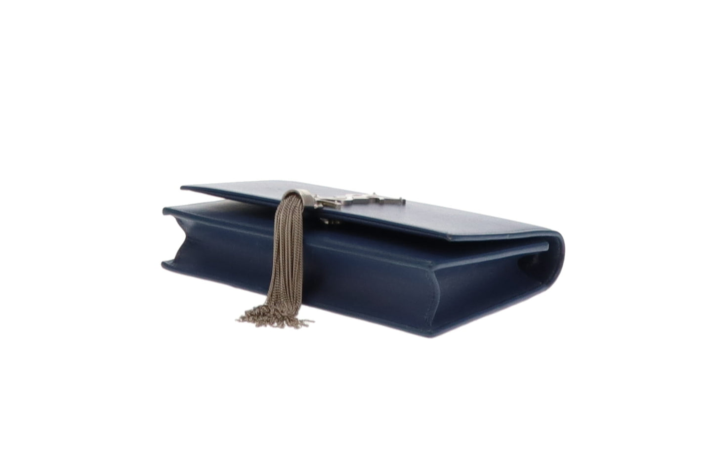 Saint Laurent Kate Blue Leather Small Tassel Bag