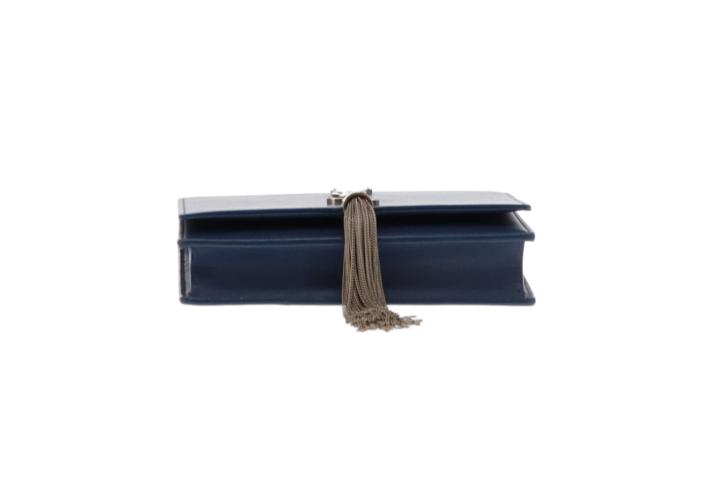 Saint Laurent Kate Blue Leather Small Tassel Bag