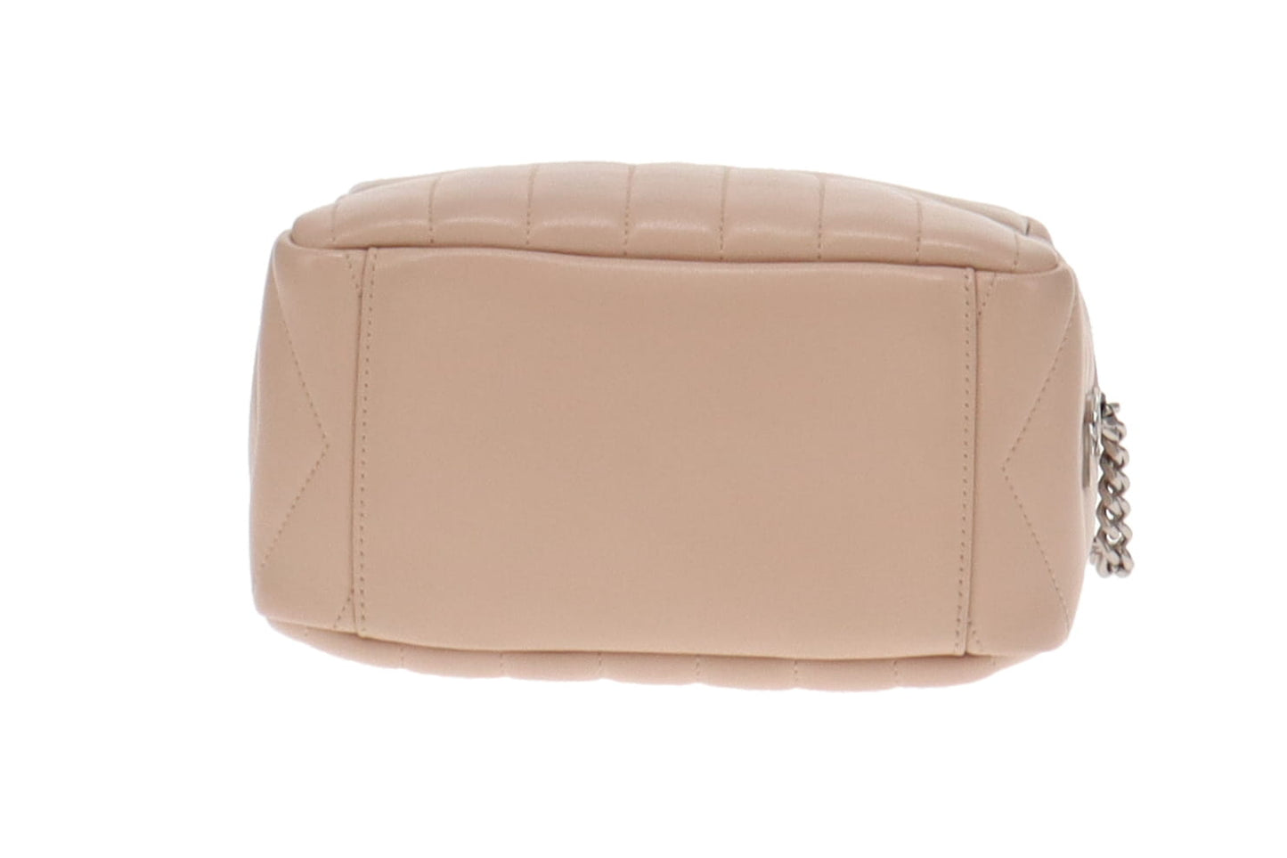 Saint Laurent Pale Pink Chevron Lou Bowling Bag