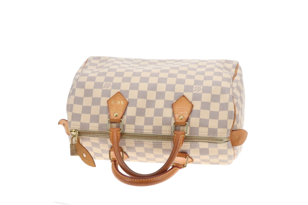 Louis Vuitton Speedy 30 Damier Azur DU3191 (Hotstamp SKH)