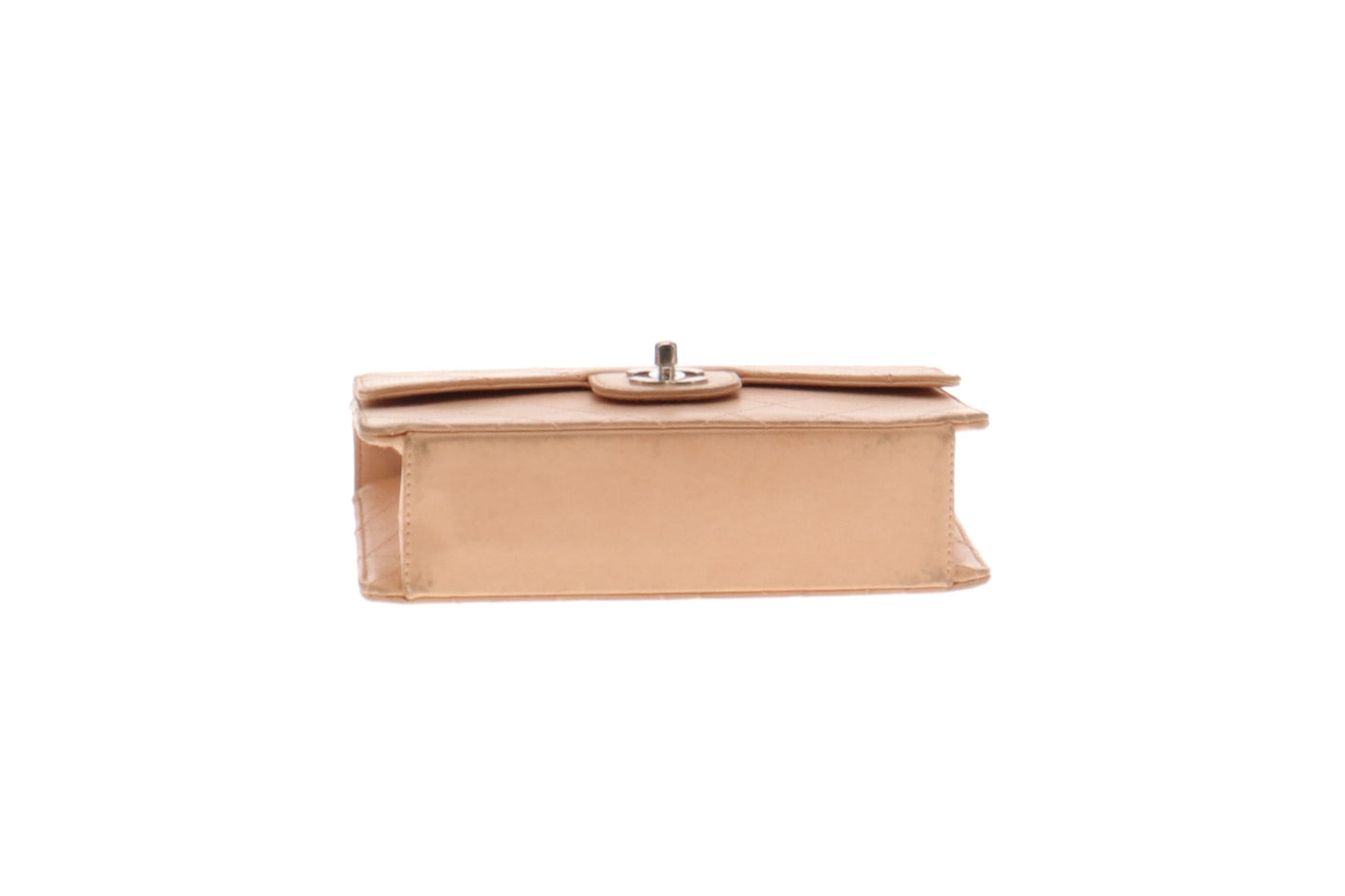 Chanel Beige Leather Vintage Seasonal Single Flap Bag 1997/99