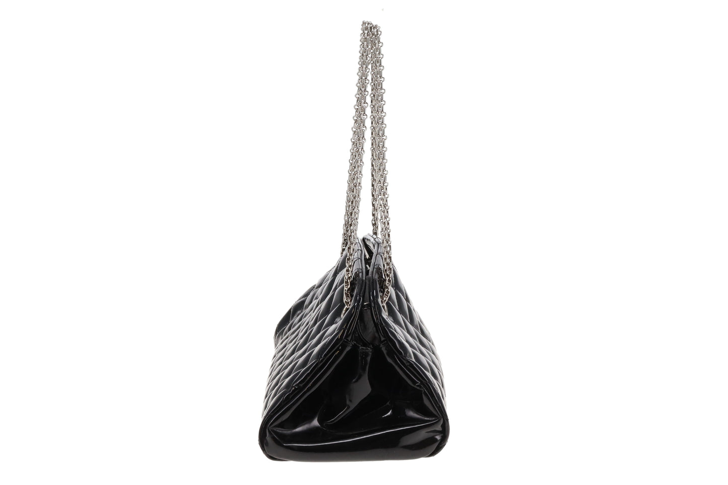 Chanel Mademoiselle Bowling Bag Black Patent Leather SHW 2011