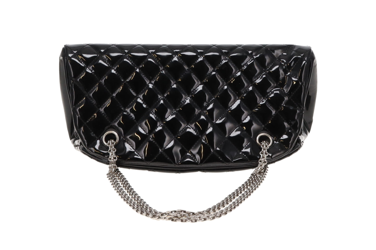 Chanel Mademoiselle Bowling Bag Black Patent Leather SHW 2011
