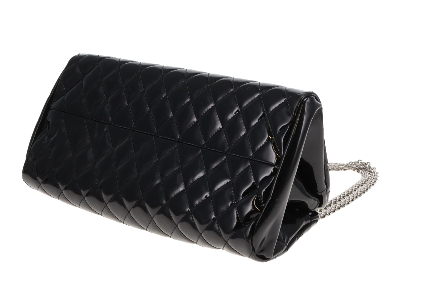 Chanel Mademoiselle Bowling Bag Black Patent Leather SHW 2011