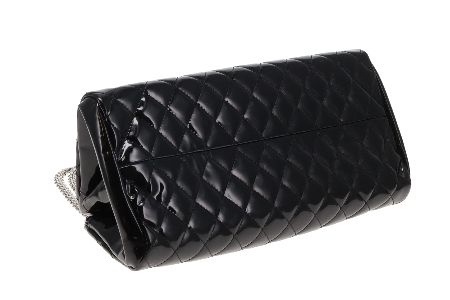 Chanel Mademoiselle Bowling Bag Black Patent Leather SHW 2011