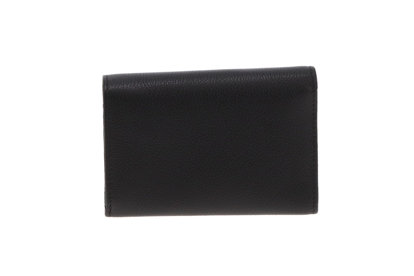 Mulberry Plaque Wallet Black Small Classic Grain GHW